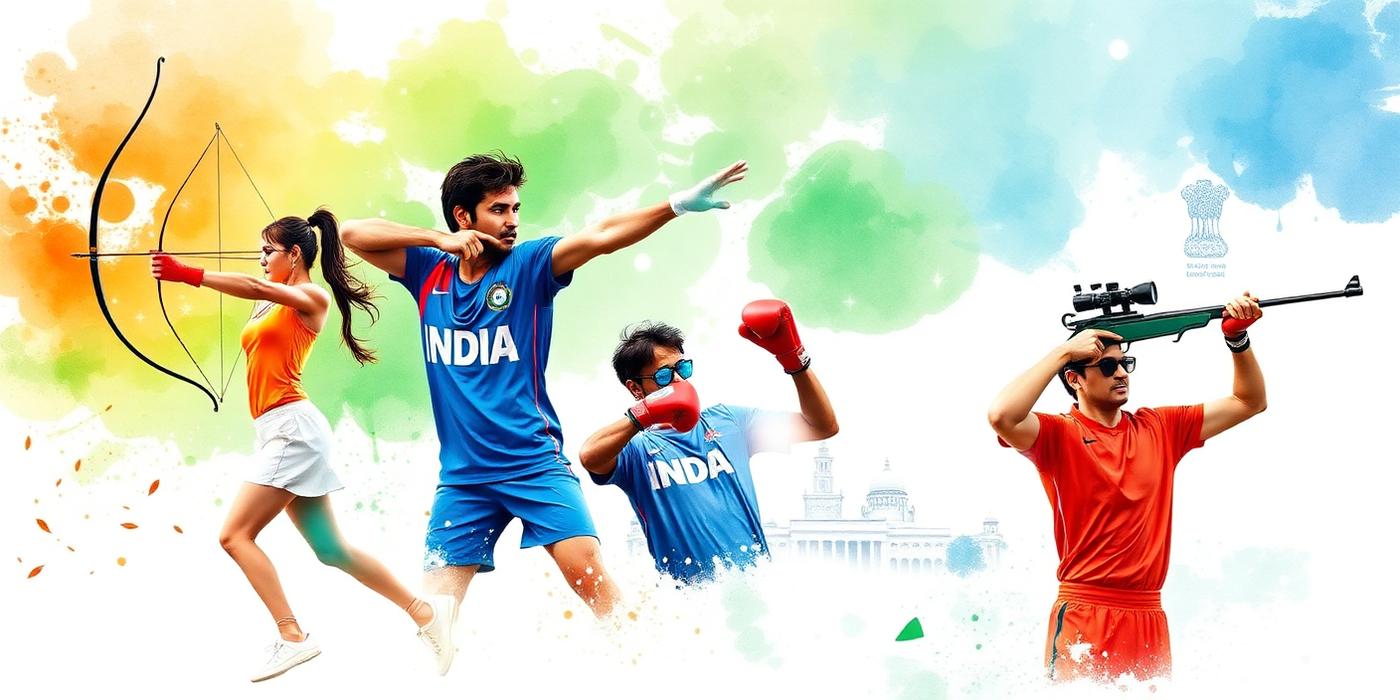 Indian athletes representing government sports scheme beneficiaries
